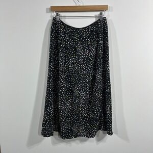 VTG Thereabouts Ditsy Floral Midi Slip Skirt Women XL Lace Trim 90s 00s Fairy
